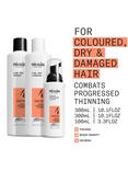 Nioxin Pro Clinical Scalp + Hair Thickening System Kit 4 for Coloured Or Dry Damaged Hair with Progressed Thinning