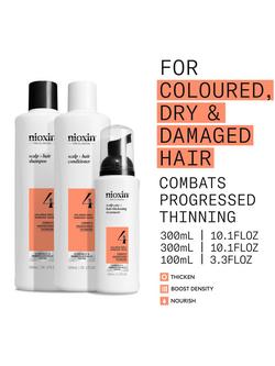 Nioxin Pro Clinical Scalp + Hair Thickening System Kit 4 for Coloured Or Dry Damaged Hair with Progressed Thinning - view 2, 