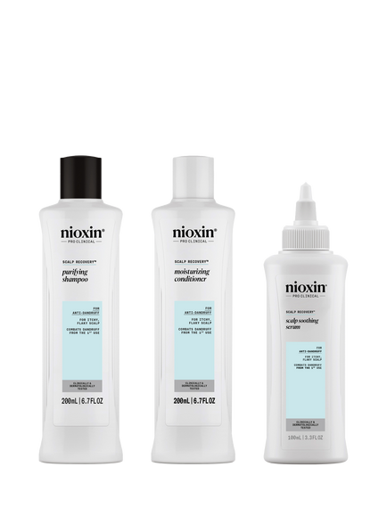 Nioxin Pro Clinical Scalp Recovery™ System Kit for Anti-Dandruff & Itchy Scalp Relief, 