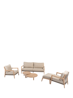 4 Seasons Outdoor Julia 5-Seater Garden Lounge Set, Brushed Teak