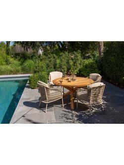 4 Seasons Outdoor Puccini & Prado 4-Seater Garden Dining Set, Latte/Teak - view 2, Latte