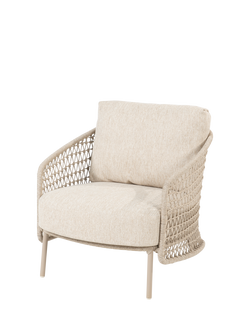 4 Seasons Outdoor Puccini & Zucca 2-Seater Garden Side Table & Lounge Chairs Set, Latte/Teak - view 2, Latte