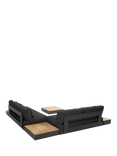 4 Seasons Outdoor Ibiza 4-Seater Garden Corner Lounge Sofa & Tables Set, Anthracite/Teak