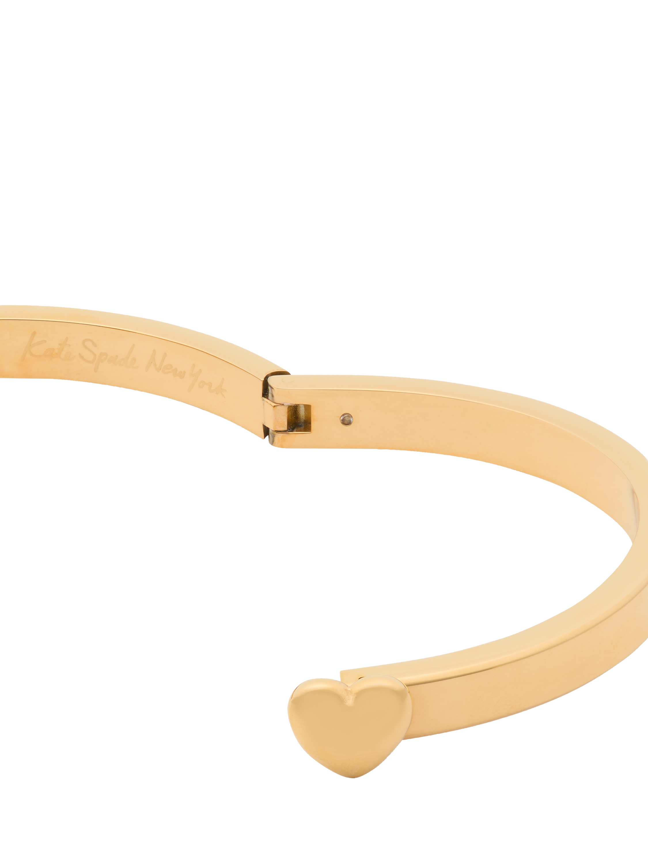 Product image 3 of 3, which shows kate spade new york Polished Heart Bangle, Gold