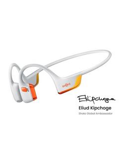 Shokz OpenRun Pro 2 Bluetooth Wireless Open-Ear Headphones, USB-C Charging, EK Limited Edition, Grey and Orange, Grey And Orange