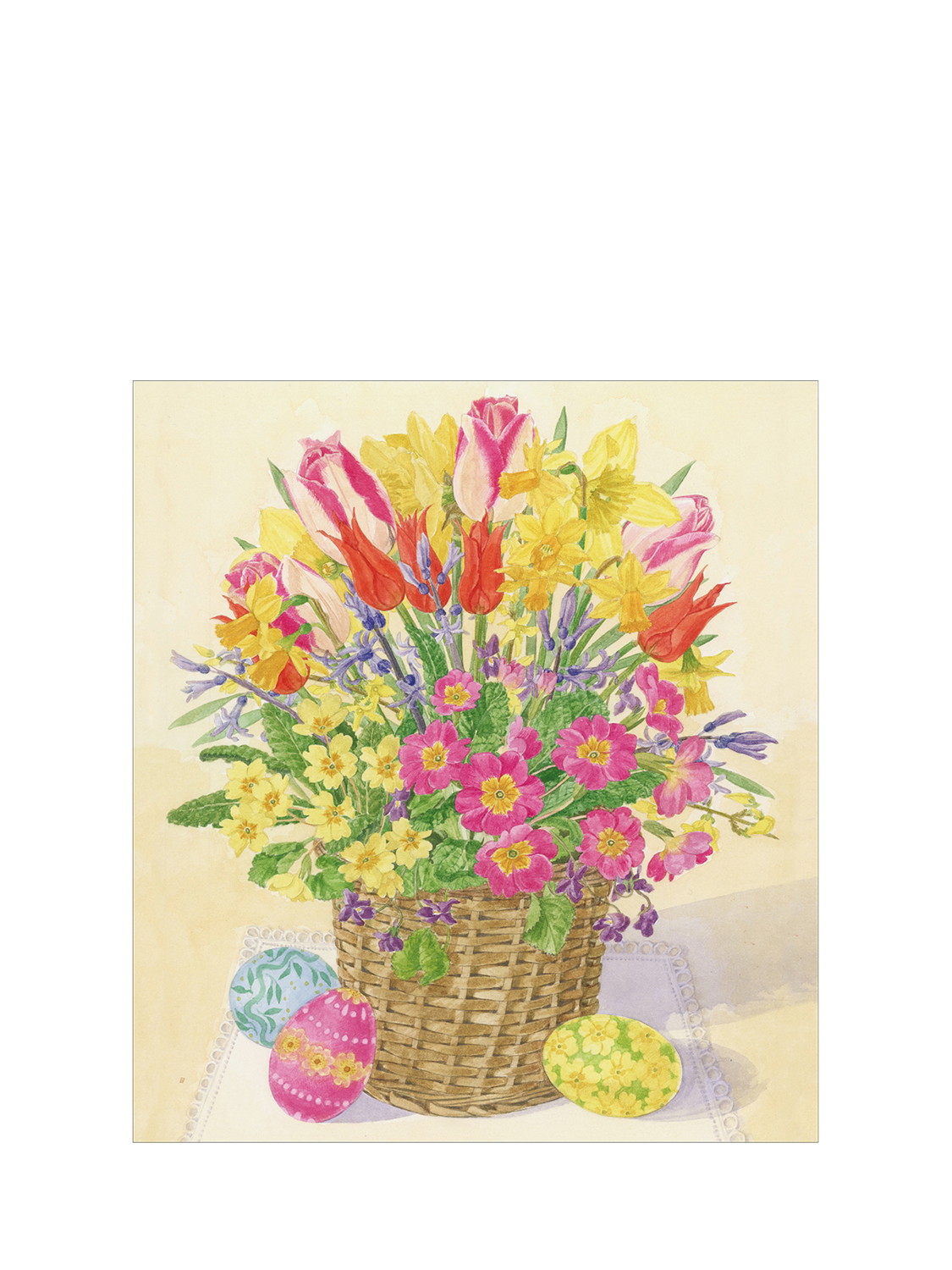 Woodmansterne Basket Of Flowers Easter Cards, Pack of 5