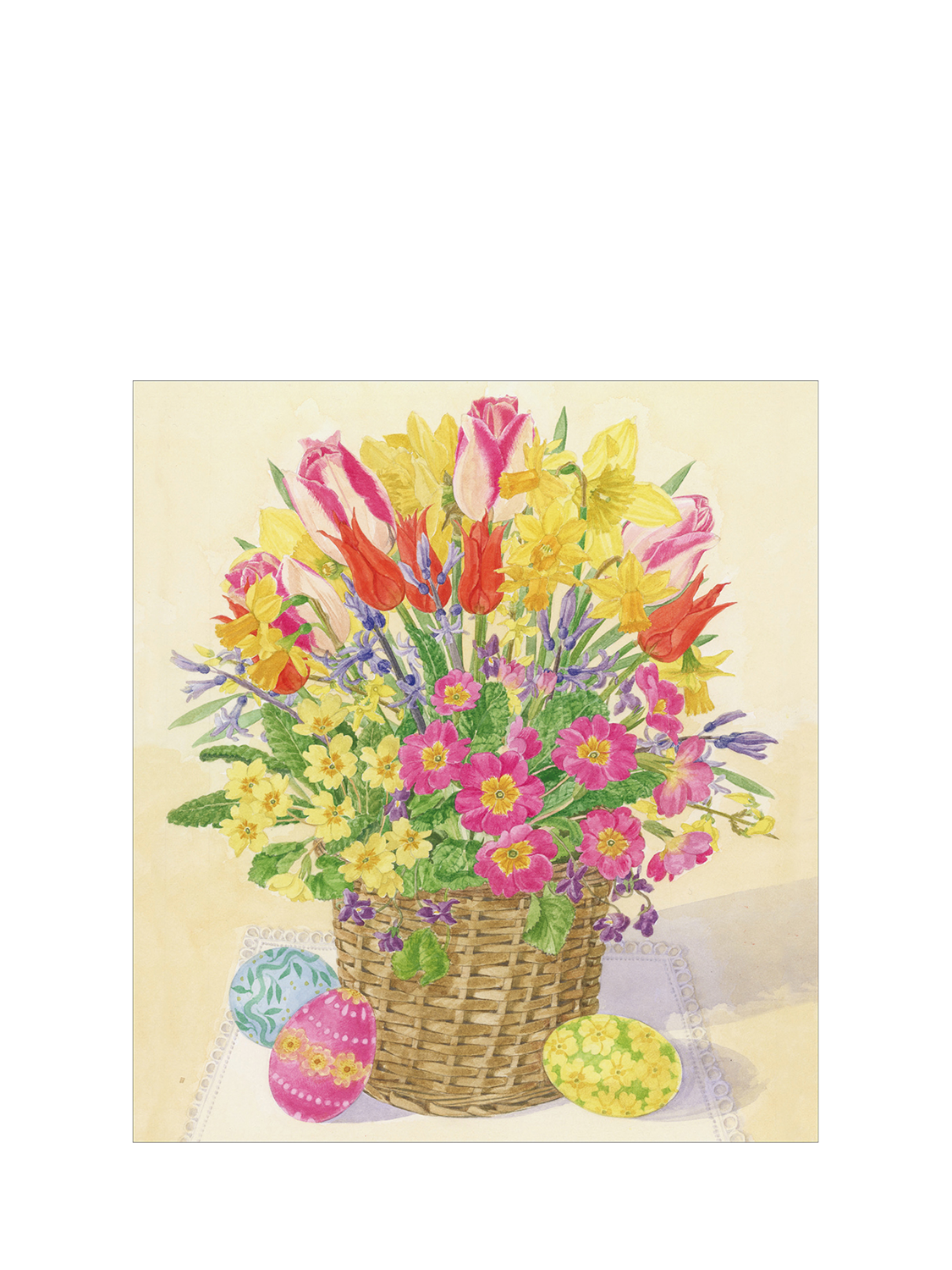 Woodmansterne Basket Of Spring Flowers Easter Card