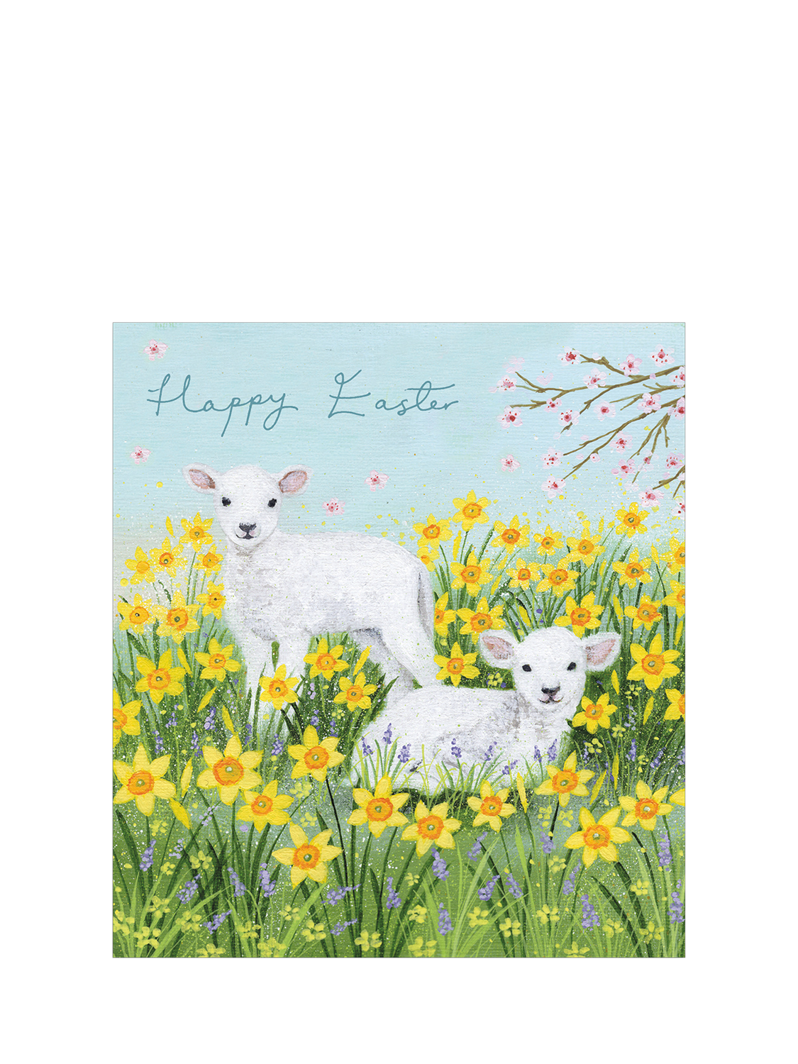 Woodmansterne Two Sweet Lambs Easter Card