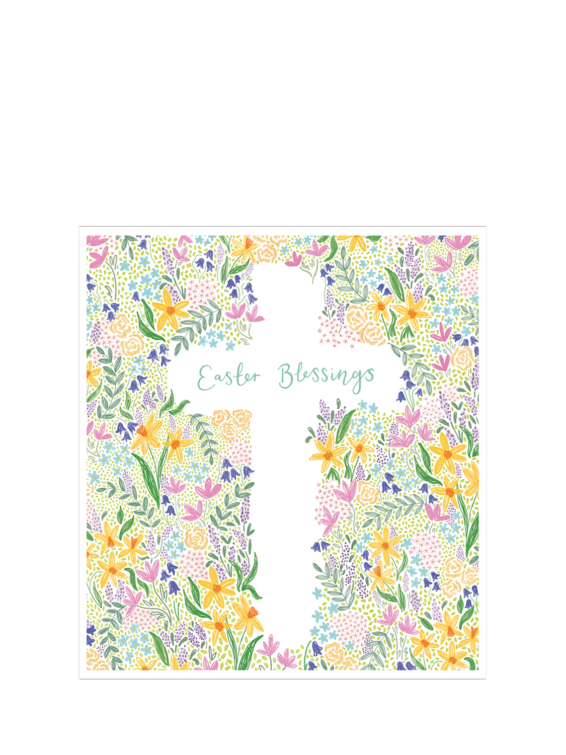 Woodmansterne Cross & Flowers Easter Card