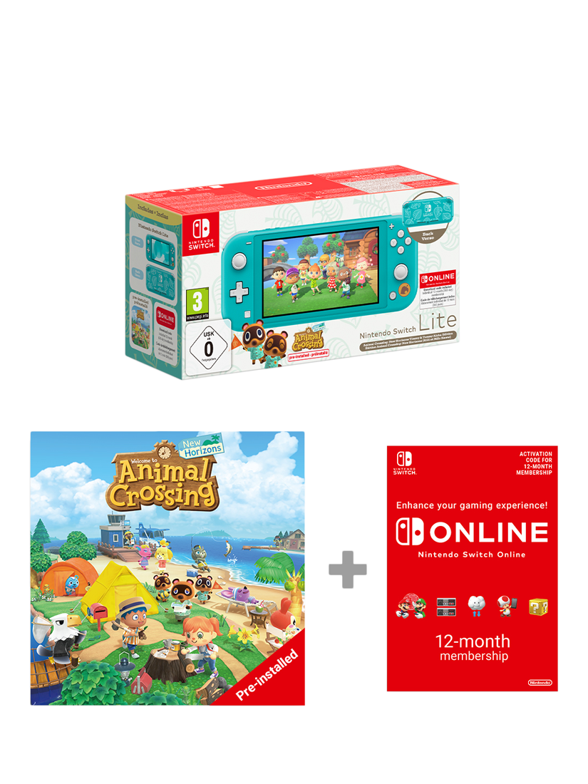 Nintendo Switch Lite in Turquoise with Animal crossing new 2024 horizons