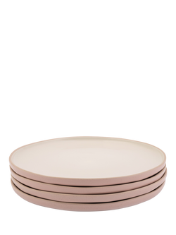 Jamie Oliver Big Love Stoneware Perfect Plates, Set of 4, 27cm, Pink, Multi