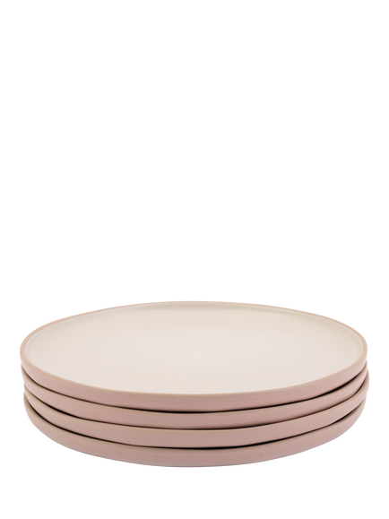 Jamie Oliver Big Love Stoneware Perfect Plates, Set of 4, 27cm, Pink, Multi