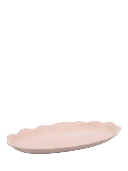 Jamie Oliver Big Love Pass-Me Oval Stoneware Platter, 35cm, Pink, Multi