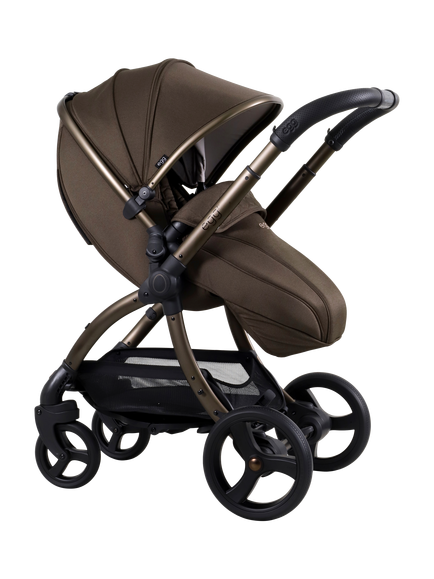egg3 Pushchair, Carrycot & Accessories with Cybex Cloud T Car Seat and Base T Luxury Bundle, Chocolate Velvet - view 2, Chocolate Velvet