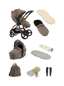 egg 3 Pushchair, Carrycot and Accessories Snuggle Bundle, Mink, Mink