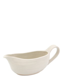 Jamie Oliver Big Love Stoneware Great Gravy Boat, 400ml, White, Multi