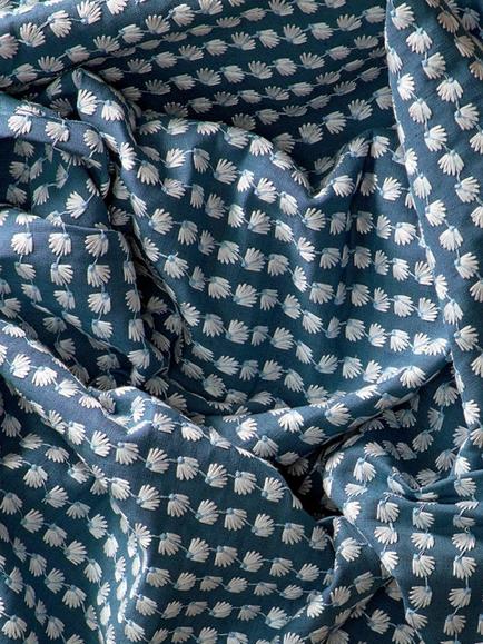Harlequin Silene Furnishing Fabric - view 2, Denim/First Light/Sk