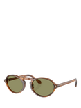 Giorgio Armani 0AR8219U Oval Sunglasses, Striped Honey/Green