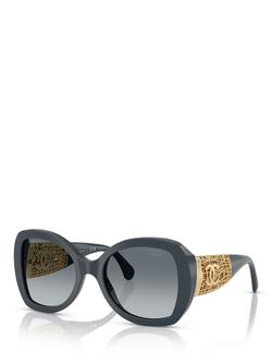 CHANEL Round Polarised Sunglasses CH5531, Petrol, Petrol