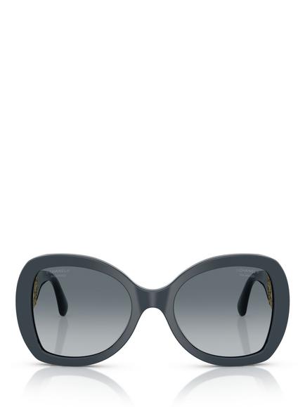 CHANEL Round Polarised Sunglasses CH5531, Petrol - view 2, Petrol