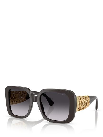 CHANEL Square Sunglasses CH5532, Grey, Grey