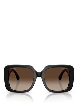CHANEL Polarised Square Sunglasses CH5532, Black - view 2, Black