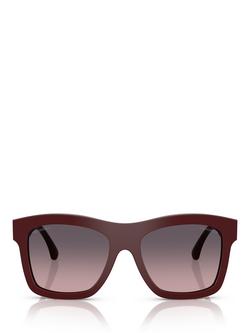 CHANEL Square Sunglasses CH5533, Bordeaux/Pink Gradient, Bordeaux/Pink Gradient
