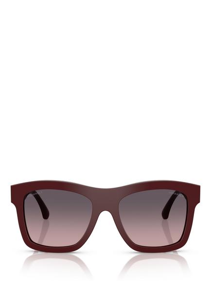 CHANEL Square Sunglasses CH5533, Bordeaux/Pink Gradient, Bordeaux/Pink Gradient