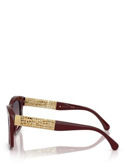 CHANEL Square Sunglasses CH5533, Bordeaux/Pink Gradient - view 2, Bordeaux/Pink Gradient