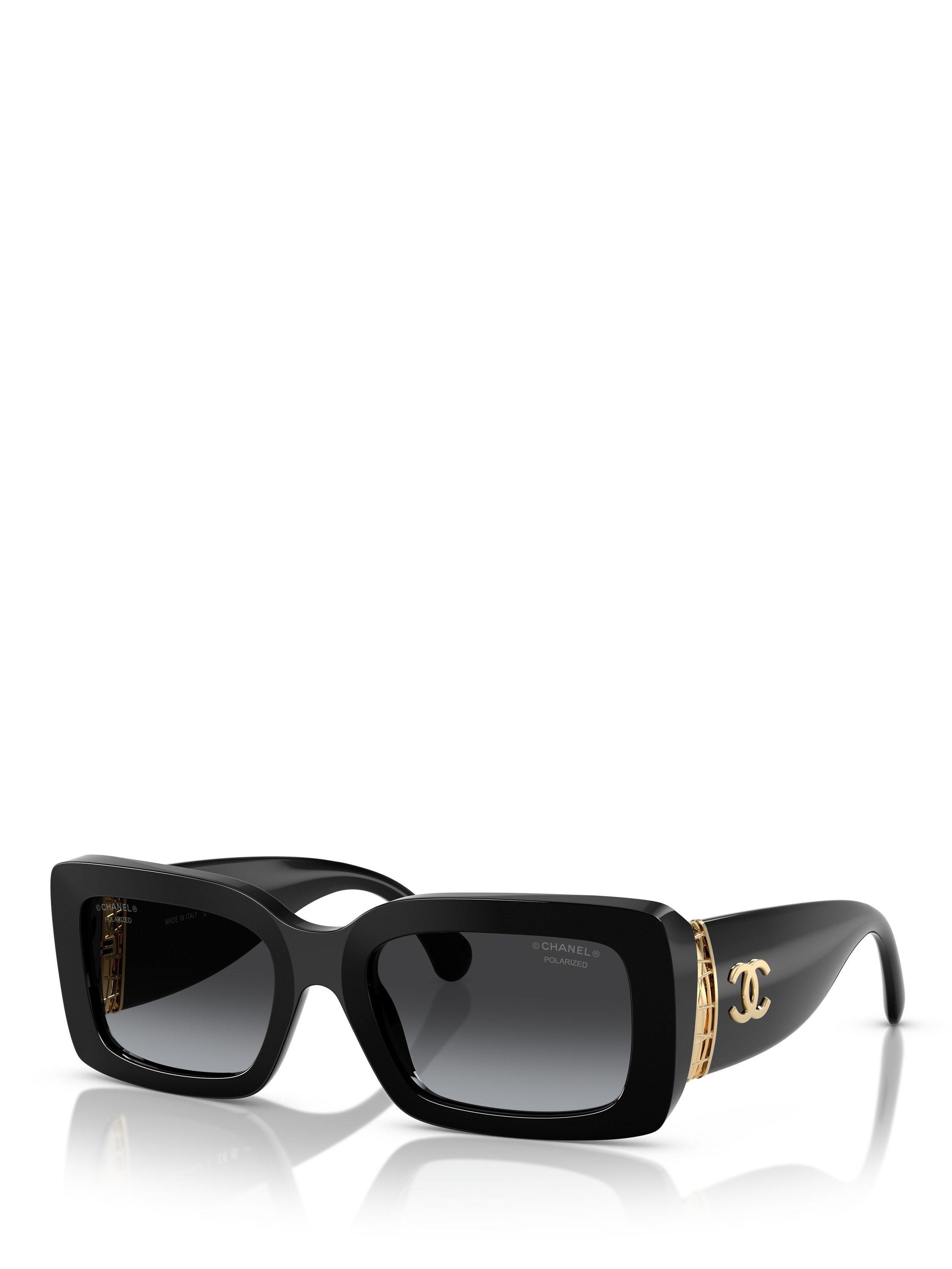 CHANEL Polarised Rectangular Sunglasses CH5534 Black