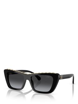 CHANEL Butterfly Sunglasses CH5540, Black/Grey Gradient, Black/Grey Gradient