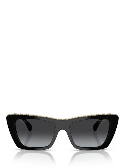 CHANEL Butterfly Sunglasses CH5540, Black/Grey Gradient - view 2, Black/Grey Gradient