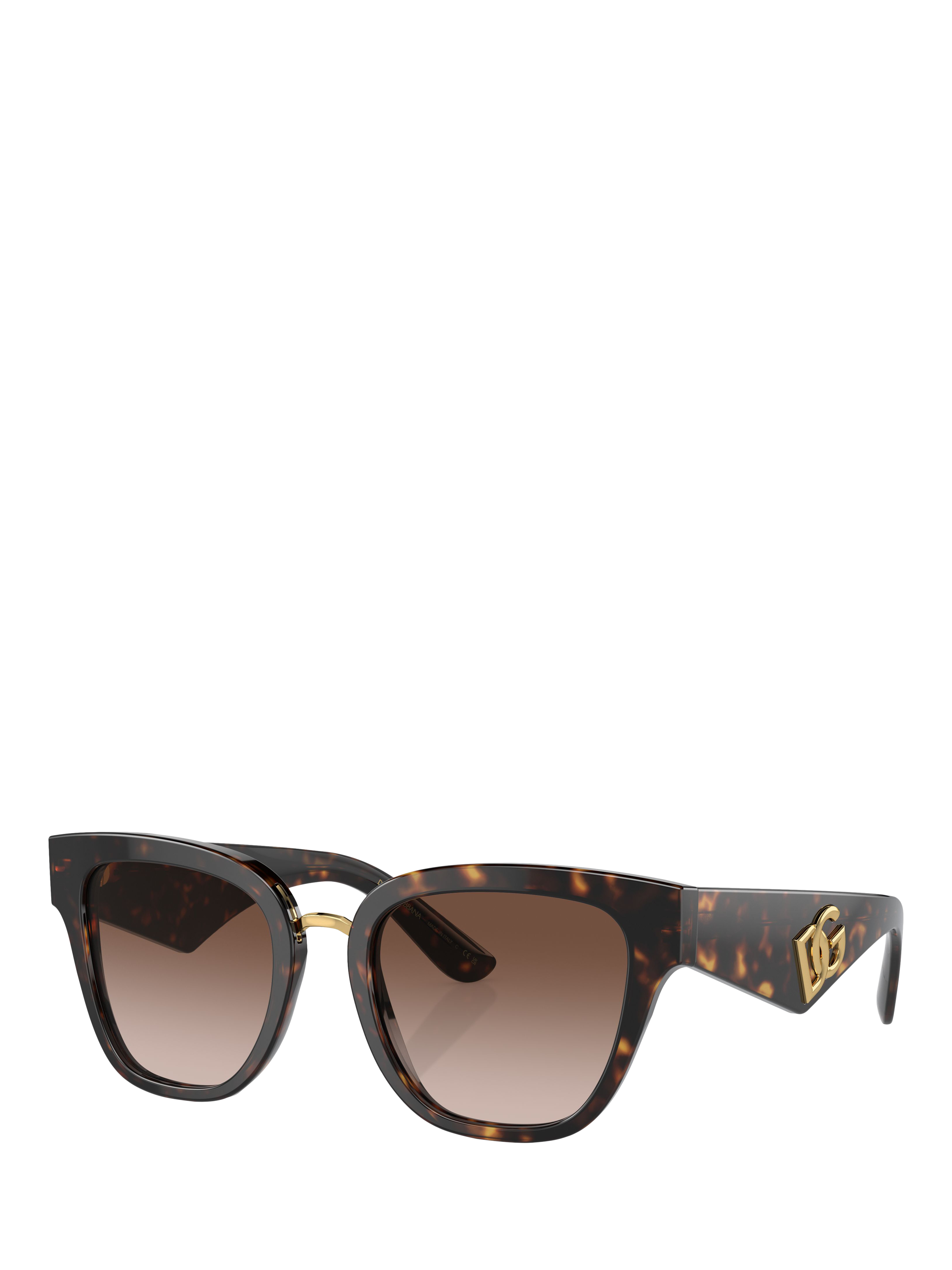 Product image 1 of 5, which shows Dolce & Gabbana DG4437 Women's Butterfly Sunglasses, Havana