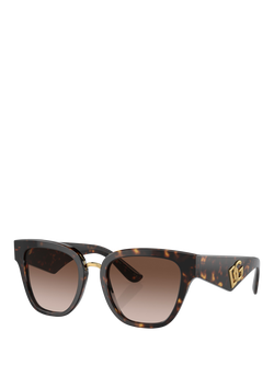 Dolce & Gabbana DG4437 Women's Butterfly Sunglasses, Havana, Havana