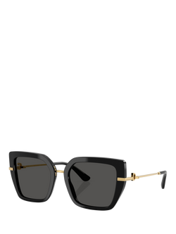 Dolce & Gabbana DG4474 Women's Square Sunglasses, Black, Black