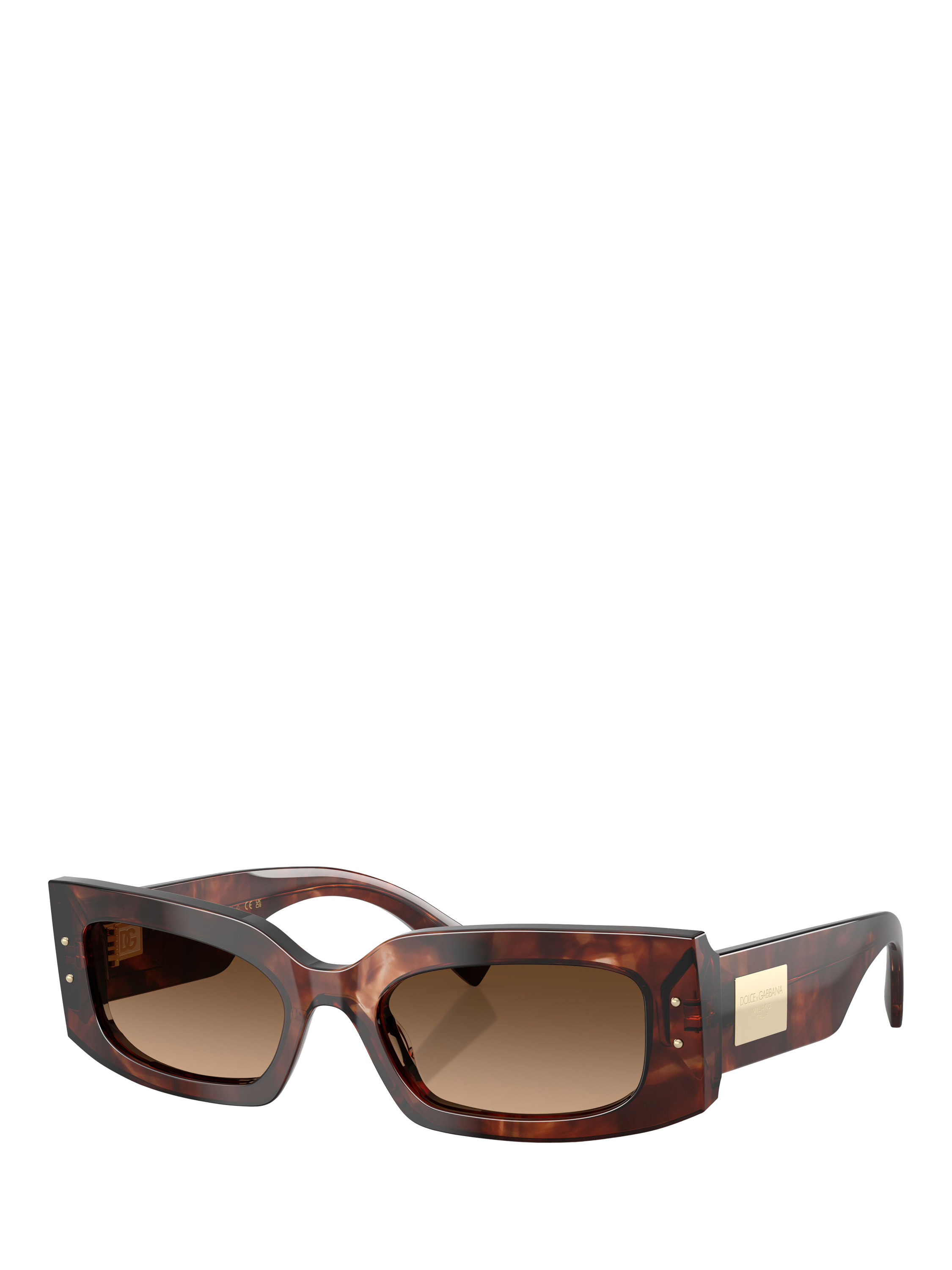 Dolce Gabbana DG4479 Women s Rectangular Sunglasses Dark Red Havana