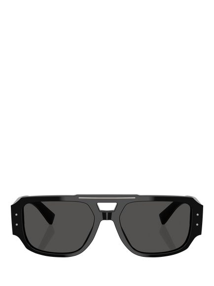 Dolce & Gabbana DG4482 Men's Rectangular Sunglasses - view 2, Black/Grey