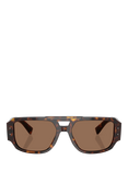 Dolce & Gabbana DG4482 Men's Rectangular Sunglasses, Havana/Brown