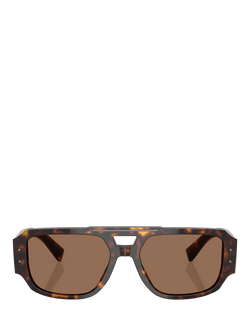 Dolce & Gabbana DG4482 Men's Rectangular Sunglasses - view 2, Havana/Brown