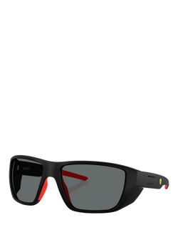 Scuderia Ferrari 0FZ6012U Wrap Sunglasses, Matte Black/Grey