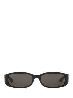 Gucci GC002287 Women's Rectangular Sunglasses, Black - view 2, Black