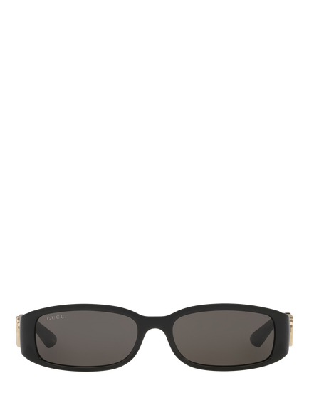Gucci GC002287 Women's Rectangular Sunglasses, Black - view 2, Black