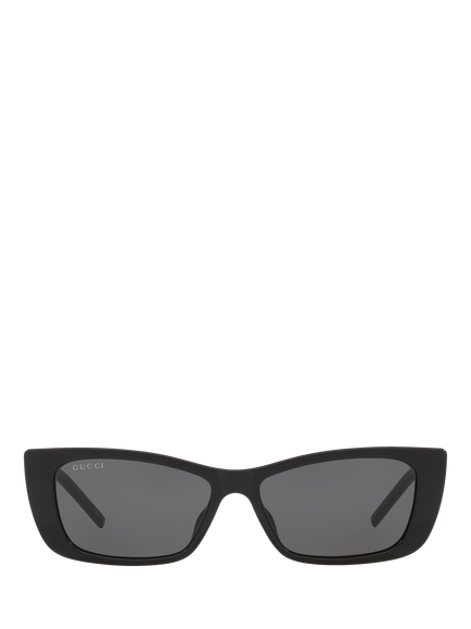 Gucci GC002291 Women's Rectangular Sunglasses, Black - view 2, Black