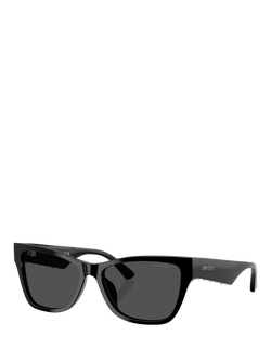 Jimmy Choo 0JC5024HU D-Frame Sunglasses, Black/Grey