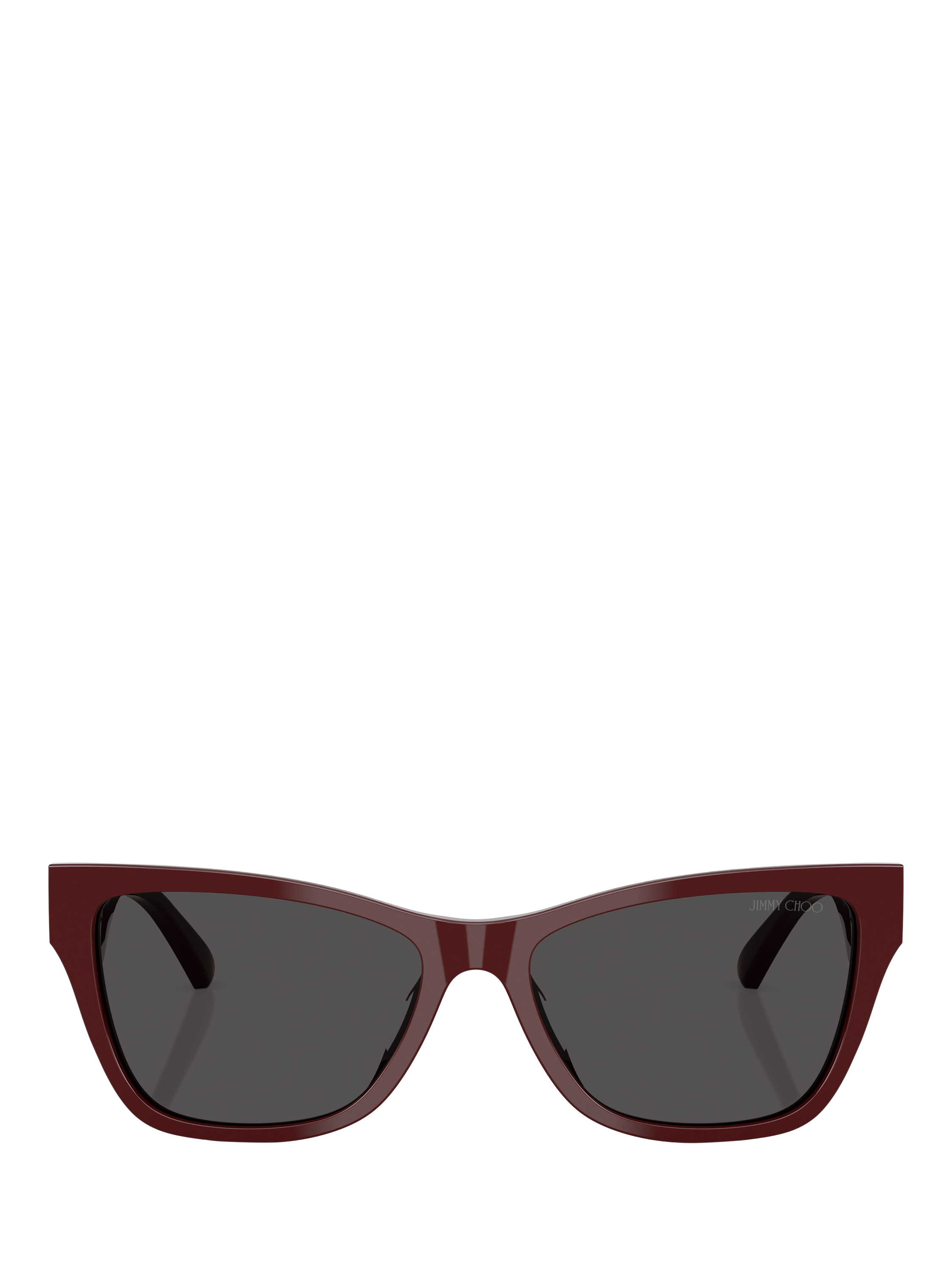 Product image 2 of 5, which shows Jimmy Choo 0JC5024HU D-Frame Sunglasses, Dark Red/Grey