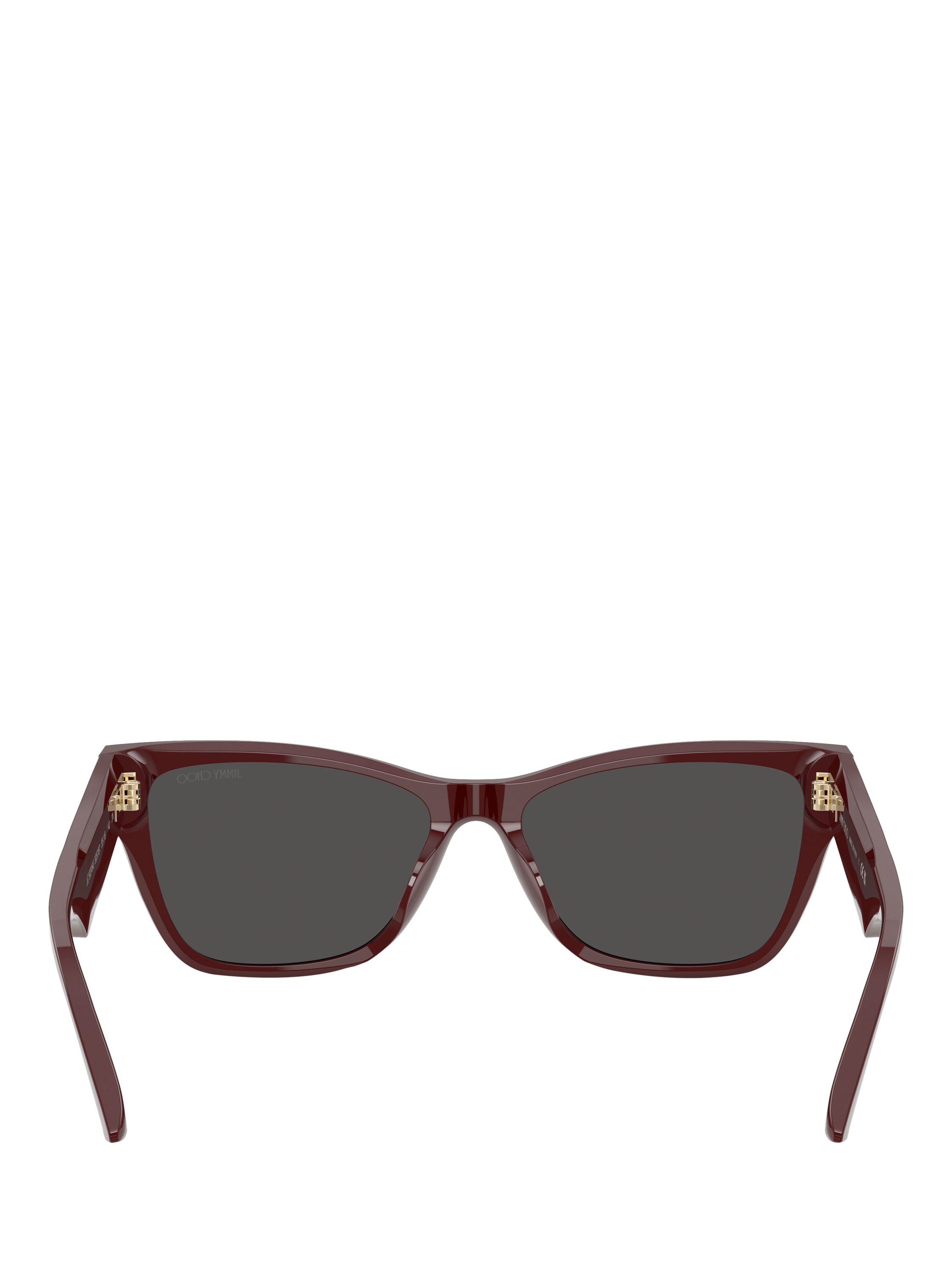 Product image 4 of 5, which shows Jimmy Choo 0JC5024HU D-Frame Sunglasses, Dark Red/Grey