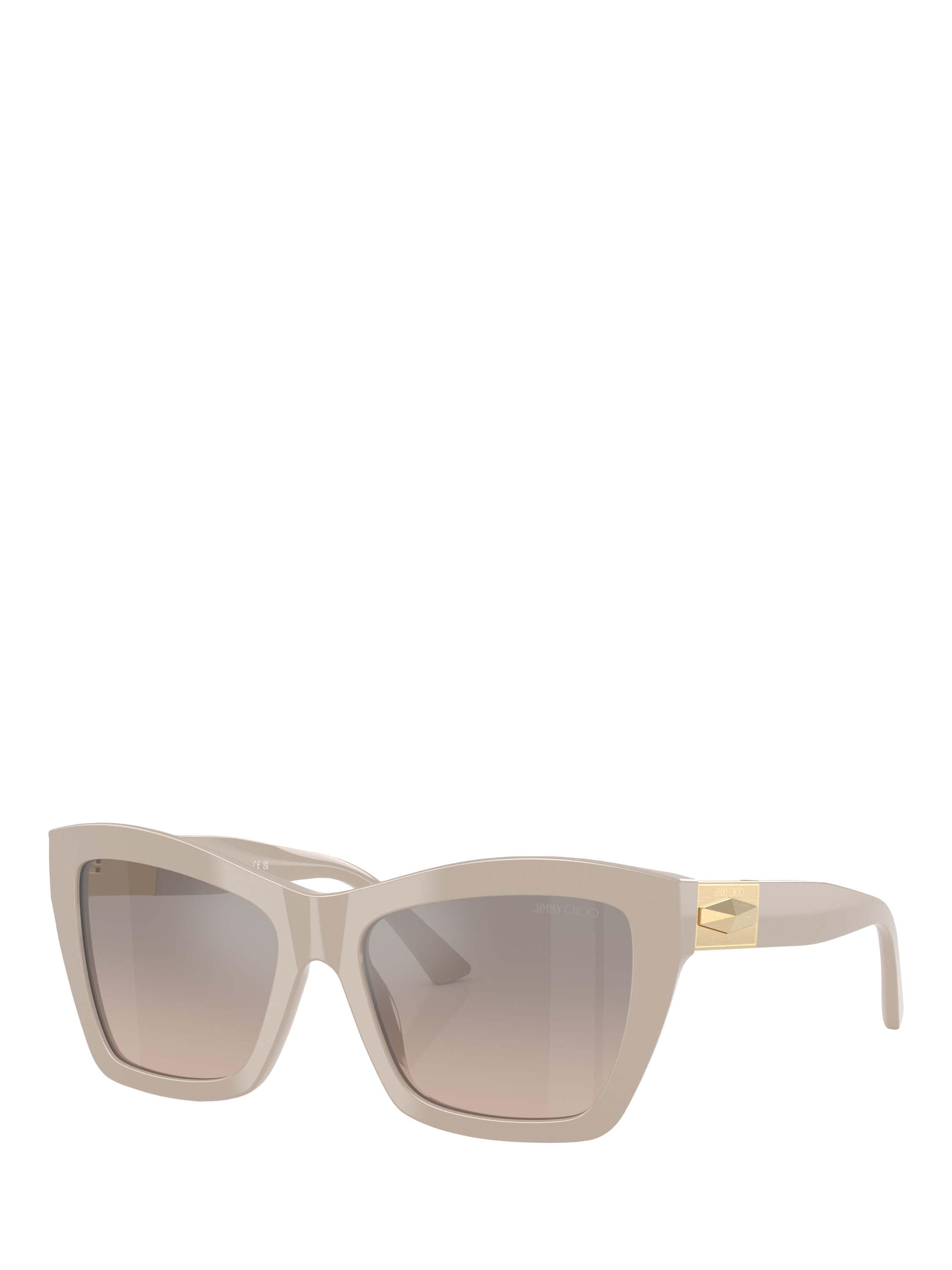 Product image 1 of 5, which shows Jimmy Choo 0JC5031 Square Sunglasses, Beige/Pink Grey