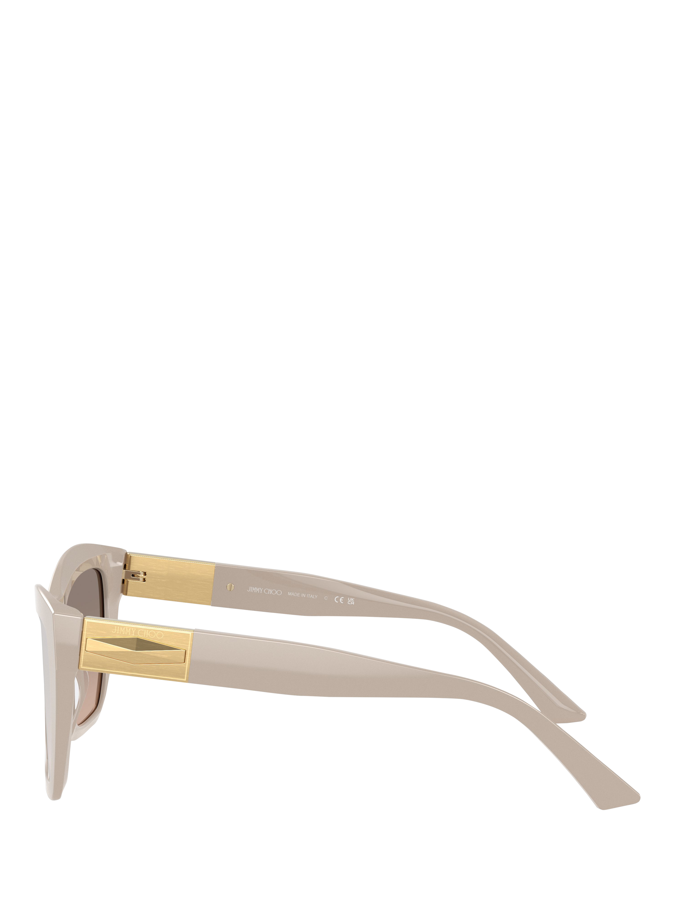 Product image 3 of 5, which shows Jimmy Choo 0JC5031 Square Sunglasses, Beige/Pink Grey