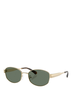 Michael Kors 0MK1161 Square Sunglasses, Light Gold/Green, Light Gold/Green