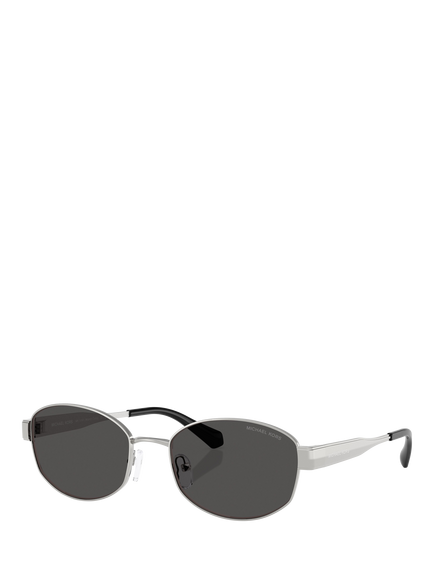 Michael Kors 0MK1161 Oval Sunglasses, Silver/Black, Silver/Black